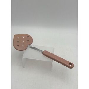 Four Star Spatula Heart Shaped Pink Mauve Nylon Flipper Turner Vintage 1989